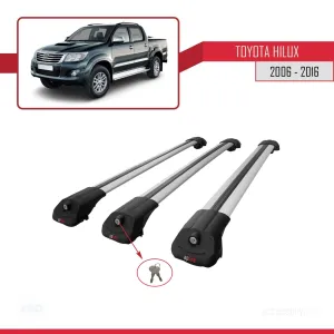 Toyota Hilux 2006-2016 Arası ile uyumlu ACE-1 Ara Atkı Tavan Barı GRİ 3 ADET BAR thumb 4