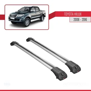 Toyota Hilux 2006-2016 Arası ile uyumlu ACE-1 Ara Atkı Tavan Barı GRİ thumb 3