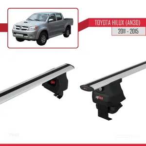 Toyota Hilux (AN30) 2011-2015 Arası ile uyumlu ACE-4 Ara Atkı Tavan Barı GRİ thumb 3