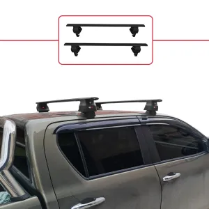 Toyota Hilux (AN130) 2015 ve Sonrası ile uyumlu ACE-4 Ara Atkı Tavan Barı SİYAH thumb 2