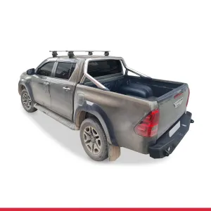 Toyota Hilux (AN130) 2015 ve Sonrası ile uyumlu ACE-4 Ara Atkı Tavan Barı GRİ thumb 2