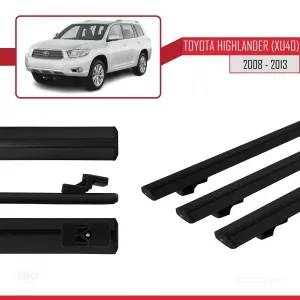 Toyota Highlander (XU40) 2008-2013 Arası ile uyumlu Basic Model Ara Atkı Tavan Barı SİYAH 3 ADET thumb 3