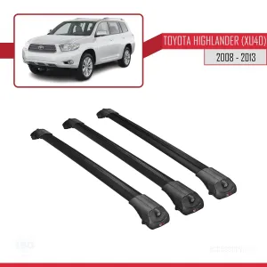 Toyota Highlander (XU40) 2008-2013 Arası ile uyumlu ACE-1 Ara Atkı Tavan Barı SİYAH 3 ADET BAR thumb 3