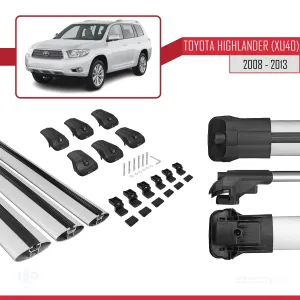 Toyota Highlander (XU40) 2008-2013 Arası ile uyumlu ACE-1 Ara Atkı Tavan Barı GRİ 3 ADET BAR thumb 5