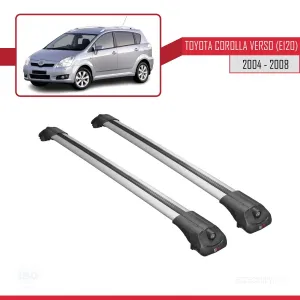 Toyota Corolla Verso (E120) 2004-2008 Arası ile uyumlu ACE-1 Ara Atkı Tavan Barı GRİ thumb 3