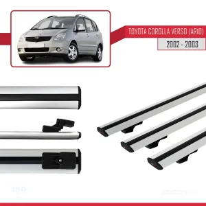 Toyota Corolla Verso (AR10) 2002-2003 Arası ile uyumlu Basic Model Ara Atkı Tavan Barı GRİ 3 ADET thumb 3
