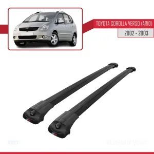 Toyota Corolla Verso (AR10) 2002-2003 Arası ile uyumlu ACE-1 Ara Atkı Tavan Barı SİYAH - Görsel 3