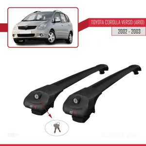 Toyota Corolla Verso (AR10) 2002-2003 Arası ile uyumlu ACE-1 Ara Atkı Tavan Barı SİYAH - Görsel 4