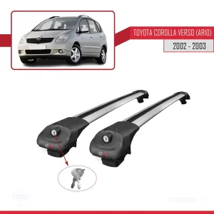 Toyota Corolla Verso (AR10) 2002-2003 Arası ile uyumlu ACE-1 Ara Atkı Tavan Barı GRİ thumb 4