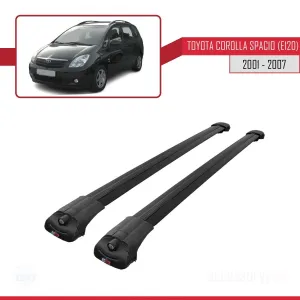 Toyota Corolla Spacio (E120) 2001-2007 Arası ile uyumlu ACE-1 Ara Atkı Tavan Barı SİYAH - Görsel 3