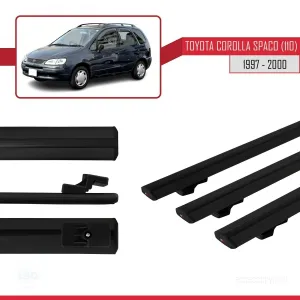 Toyota Corolla Spacio (E110) 1997-2000 Arası ile uyumlu Basic Model Ara Atkı Tavan Barı SİYAH 3 ADET thumb 3