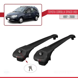 Toyota Corolla Spacio (E110) 1997-2000 Arası ile uyumlu ACE-1 Ara Atkı Tavan Barı SİYAH - Görsel 4