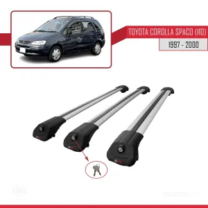 Toyota Corolla Spacio (E110) 1997-2000 Arası ile uyumlu ACE-1 Ara Atkı Tavan Barı GRİ 3 ADET BAR - Görsel 4