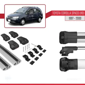 Toyota Corolla Spacio (E110) 1997-2000 Arası ile uyumlu ACE-1 Ara Atkı Tavan Barı GRİ - Görsel 5