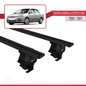 Toyota Corolla (E120) Sedan 2000-2007 Arası ile uyumlu ACE-4 Ara Atkı Tavan Barı SİYAH thumb 4
