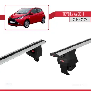 Toyota Aygo II 2014-2022 Arası ile uyumlu ACE-4 Ara Atkı Tavan Barı GRİ thumb 5
