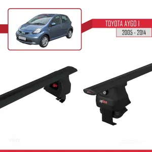 Toyota Aygo I 2005-2014 Arası ile uyumlu ACE-4 Ara Atkı Tavan Barı SİYAH thumb 5