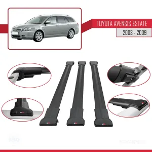 SW 2003-2009 Arası ile Uyumlu FLY Model Ara Atkı Tavan Barı SİYAH 3 ADET BAR - Görsel 5