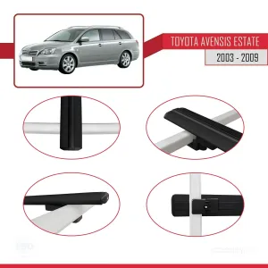 Toyota Avensis SW 2003-2009 Arası ile uyumlu Basic Model Ara Atkı Tavan Barı SİYAH 3 ADET thumb 4