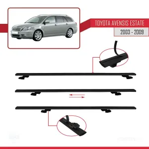 Toyota Avensis SW 2003-2009 Arası ile uyumlu Basic Model Ara Atkı Tavan Barı SİYAH 3 ADET thumb 5