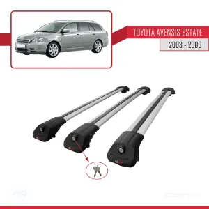 Toyota Avensis SW 2003-2009 Arası ile uyumlu ACE-1 Ara Atkı Tavan Barı GRİ 3 ADET BAR thumb 4