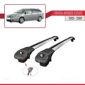 Toyota Avensis SW 2003-2009 Arası ile uyumlu ACE-1 Ara Atkı Tavan Barı GRİ thumb 4