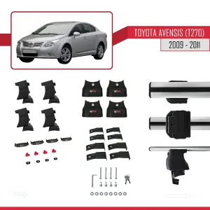 Toyota Avensis (T270) 2009-2011 Arası ile uyumlu ACE-4 Ara Atkı Tavan Barı GRİ thumb 4