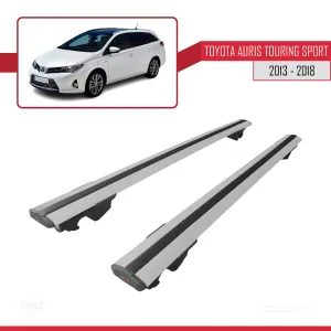 Toyota Auris Touring Sport 2013-2018 Arası ile uyumlu HOOK Model Anahtar Kilitli Ara Atkı Tavan Barı GRİ thumb 4