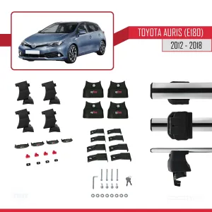 Toyota Auris / Corolla (E180) 2012-2018 Arası ile uyumlu ACE-4 Ara Atkı Tavan Barı GRİ - Görsel 4