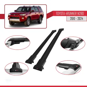 Toyota 4Runner (N280) 2010 ve Sonrası ile Uyumlu FLY Model Ara Atkı Tavan Barı SİYAH - Görsel 4