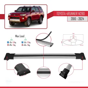 Toyota 4Runner (N280) 2010 ve Sonrası ile Uyumlu FLY Model Ara Atkı Tavan Barı GRİ - Görsel 5