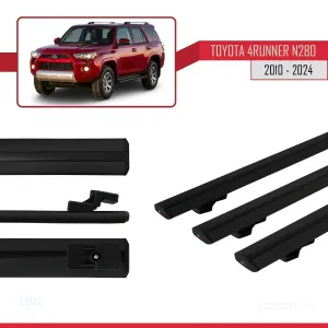 Toyota 4Runner (N280) 2010 ve Sonrası ile uyumlu Basic Model Ara Atkı Tavan Barı SİYAH 3 ADET - Görsel 5