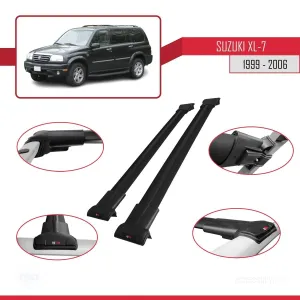 Suzuki XL-7 1999-2006 Arası ile Uyumlu FLY Model Ara Atkı Tavan Barı SİYAH - Görsel 5