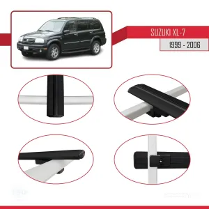 Suzuki XL-7 1999-2006 Arası ile uyumlu Basic Model Ara Atkı Tavan Barı SİYAH 3 ADET - Görsel 4