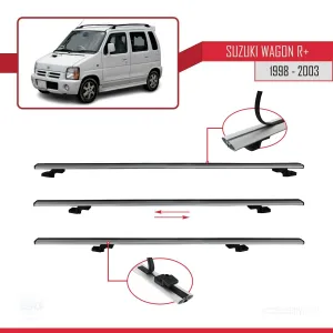 Suzuki Wagon R+ 1998-2003 Arası ile uyumlu Basic Model Ara Atkı Tavan Barı GRİ 3 ADET - Görsel 5