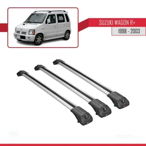 Suzuki Wagon R+ 1998-2003 Arası ile uyumlu ACE-1 Ara Atkı Tavan Barı GRİ 3 ADET BAR thumb 3