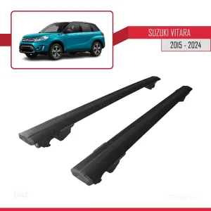 Suzuki Vitara 2015 ve Sonrası ile uyumlu HOOK Model Anahtar Kilitli Ara Atkı Tavan Barı SİYAH - Görsel 4