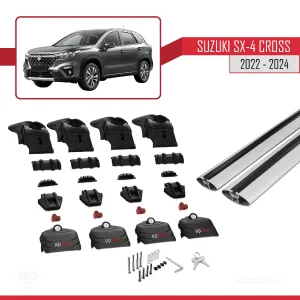Suzuki SX4 S-Cross 2022 ve Sonrası ile uyumlu ACE-2 Ara Atkı Tavan Barı GRİ thumb 5