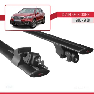 Suzuki SX4 S-Cross 2013-2020 Arası ile uyumlu HOOK Model Anahtar Kilitli Ara Atkı Tavan Barı SİYAH thumb 5