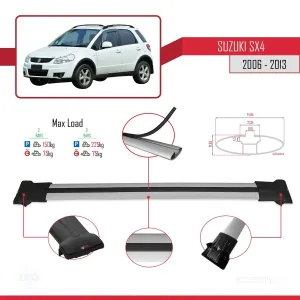 Suzuki SX4 2006-2013 Arası ile uyumlu FLY Model Ara Atkı Tavan Barı GRİ thumb 4