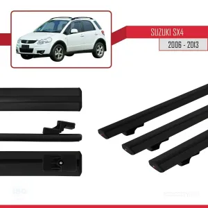Suzuki SX4 2006-2013 Arası ile uyumlu Basic Model Ara Atkı Tavan Barı SİYAH 3 ADET thumb 3