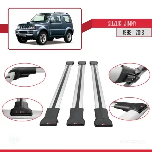 Suzuki Jimny 1998-2018 Arası ile Uyumlu FLY Model Ara Atkı Tavan Barı GRİ 3 ADET BAR thumb 5