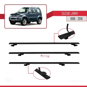 Suzuki Jimny 1998-2018 Arası ile uyumlu Basic Model Ara Atkı Tavan Barı SİYAH 3 ADET - Görsel 5