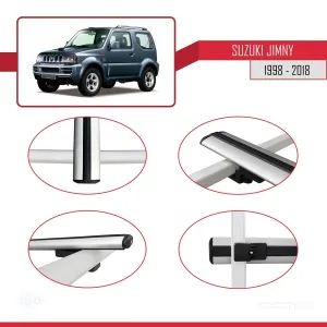 Suzuki Jimny 1998-2018 Arası ile uyumlu Basic Model Ara Atkı Tavan Barı GRİ 3 ADET thumb 4