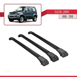 Suzuki Jimny 1998-2018 Arası ile uyumlu ACE-1 Ara Atkı Tavan Barı SİYAH 3 ADET BAR thumb 3