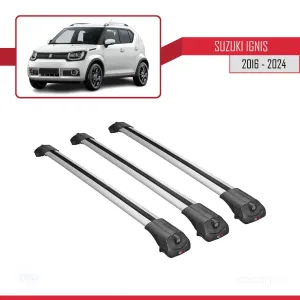 Suzuki Ignıs 2016 ve Sonrası ile uyumlu ACE-1 Ara Atkı Tavan Barı GRİ 3 ADET BAR - Görsel 3