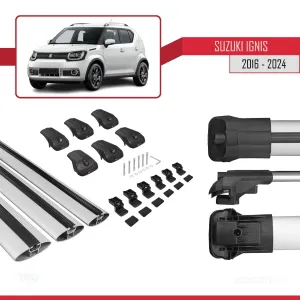 Suzuki Ignıs 2016 ve Sonrası ile uyumlu ACE-1 Ara Atkı Tavan Barı GRİ 3 ADET BAR - Görsel 5