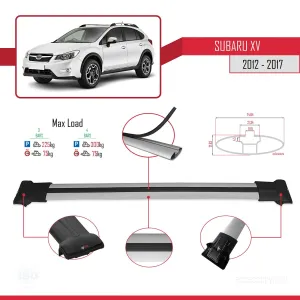 Subaru XV 2012-2017 Arası ile Uyumlu FLY Model Ara Atkı Tavan Barı GRİ 3 ADET BAR - Görsel 4