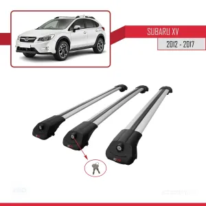 Subaru XV 2012-2017 Arası ile uyumlu ACE-1 Ara Atkı Tavan Barı GRİ 3 ADET BAR - Görsel 4