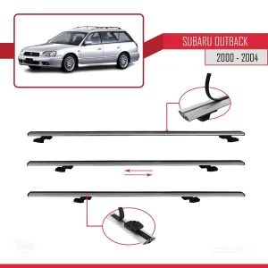 Subaru Outback 2000-2004 Arası ile uyumlu Basic Model Ara Atkı Tavan Barı GRİ 3 ADET thumb 5